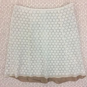 Sigrid Olsen Women's White Lace Skirt Size 10 A42